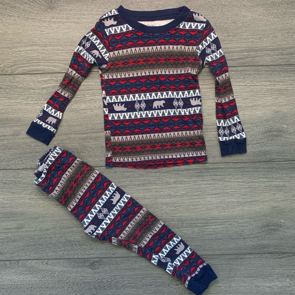 Cute bear tribal print jammies